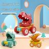 Children's Dinosaur-Themed Push Toy Car - Tyrannosaurus & Triceratops