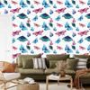 Wallpaper Wall and colorful butterflies for living room and bedroom 50x1000