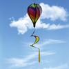 1pc, Rainbow Hot Air Balloon Wind Spinner Sequin Rotating Colorful Windmill String Garden Windmill, Scene Decor, Holiday Decor, Room Decor