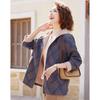 Women's Mid-Aged Hooded Zipper Warm Jacket
