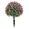 Artificial Topiary Ball with Lavender Flowers 16 Inches UV Resistant Faux