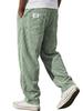 European & American Men's Double Pocket Embroidered White Label Casual Stripe Pants ()