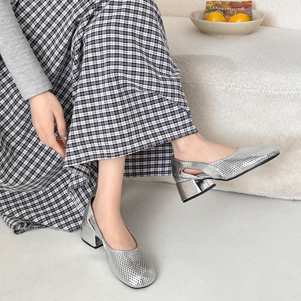 Fashion Retro Woman Shoes Round Toe Casual Female Sneakers Modis New 2025 Summer On Heels Scandals Retro Woman Shoes Round Toe Modis Cas