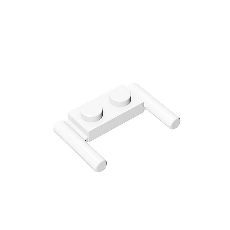 20pcs MOC Compatible Assembles Particles 3839 Plate Modified 1 x 2 with Bar Handles Building Blocks Parts DIY Brain Game Gift To