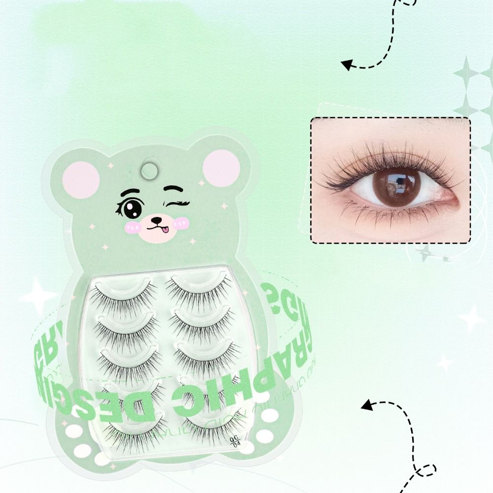 

Natural Look Full Strip Lashes Soft Manga Lashes Makeup Tool False Eyelashes Girl styleB