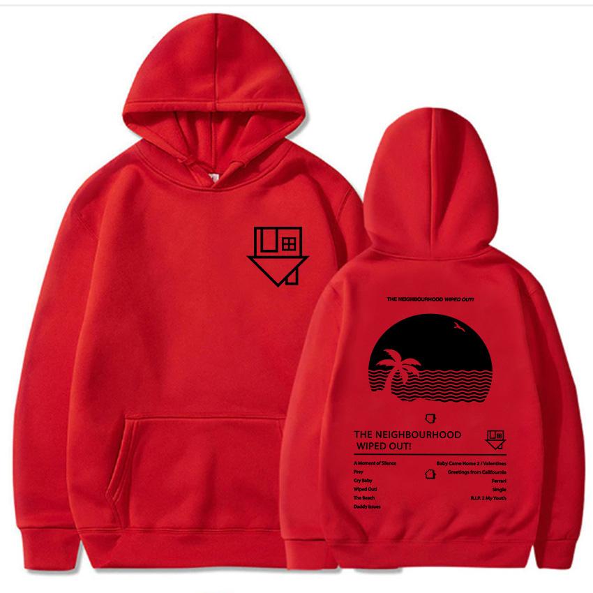 Album Wiped Out Printing Hoodies NBHD The Neighbourhood Band Sweatshirts LongSleeve Hooded Pullovers Women Men Clothes Sudaderas