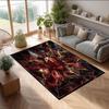 Tappeto in Flanella Stampato AC Milan Antiscivolo Morbido Poliestere Tappeto per Pavimento Tappetino Decorativo da Interno per Camera da Letto Soggiorno Divano Sala Giochi Decorazione Casa