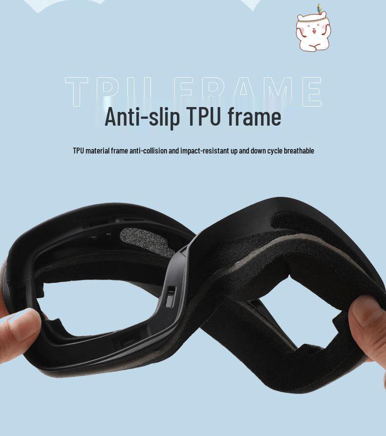 Unisex Anti-Fog HD Spherical Ski Goggles for Kids - Glasses Compatible