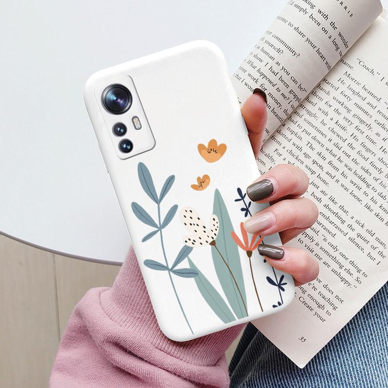 Flower Phone Case For Xiaom 12T Mi12T Pro Funda Cute Heart Cartoon Owl Xiaomi 12 T Xiaomi12T Pro Matte Soft TPU Back Cover Shell