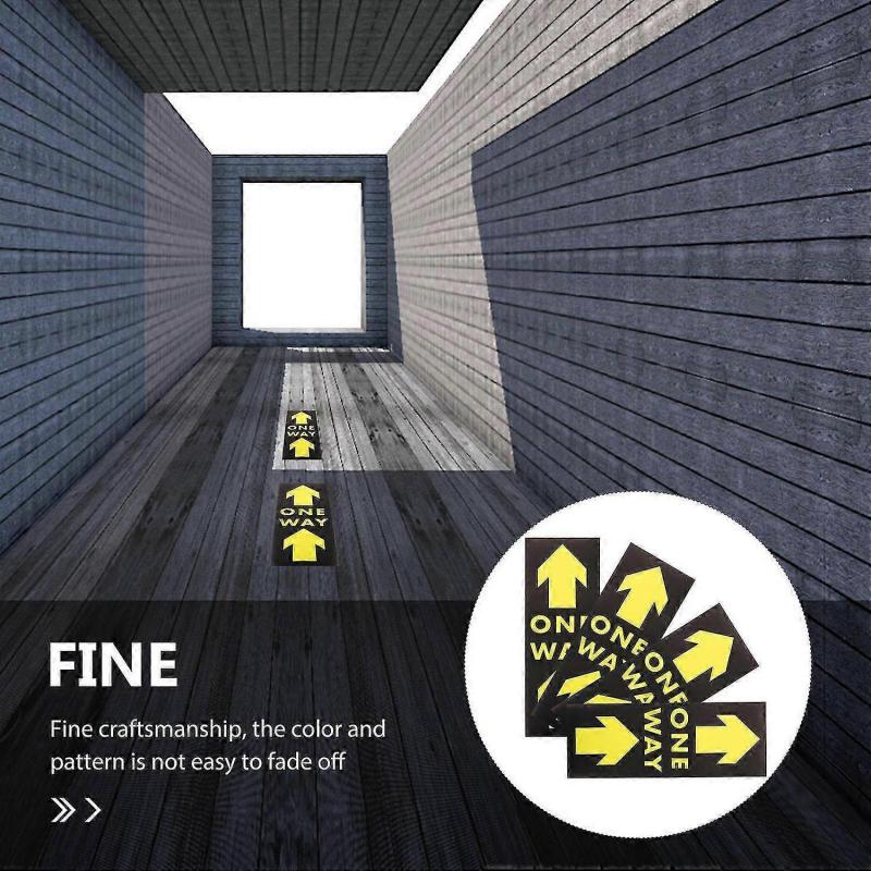 Directional Arrow Sticker Safety Distance Sticker for One Way Floor Decals 12Pcs