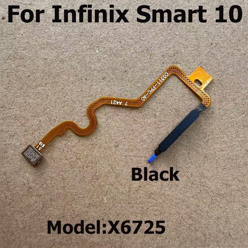 For Infinix Smart 10 ID Home Button Fingerprint Menu Return Key Recognition Scanner Sensor Flex Cable X6725