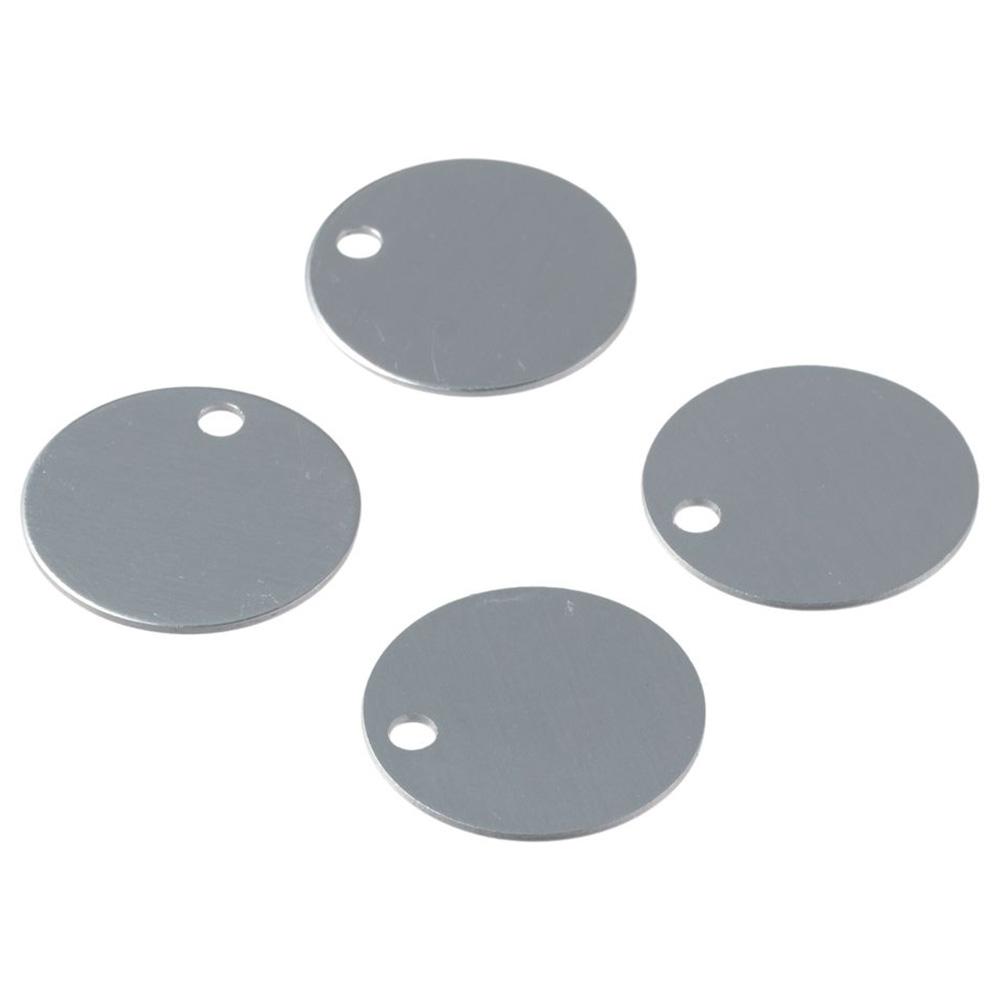

25 шт. 30*30*1 мм круглые пустые бирки, серебристые/черные заготовки для штамповки для декоративных поделок своими руками