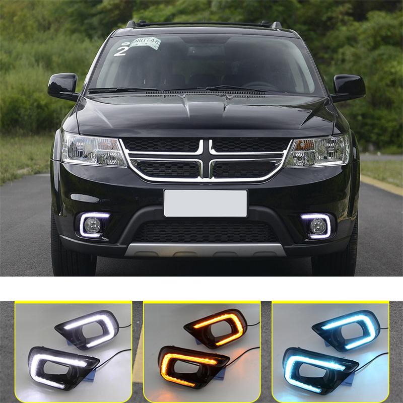 LED Daytime Running Light DRL Fog Light White Yellow Blue Driving Light For Dodge Journey 2013 2014 2015 2016 2017