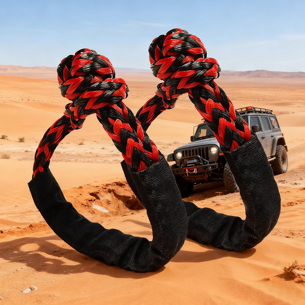 Mixture Color Nylon Fiber Soft Shackle Breaking Force Towing Strap for Off-Road Car Rescue 1255
