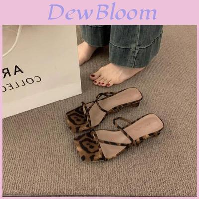 Leopard Print Flip Flops For Women Summer Soft Sole Beach Sandals Slip On Comfortable Casual Footwear