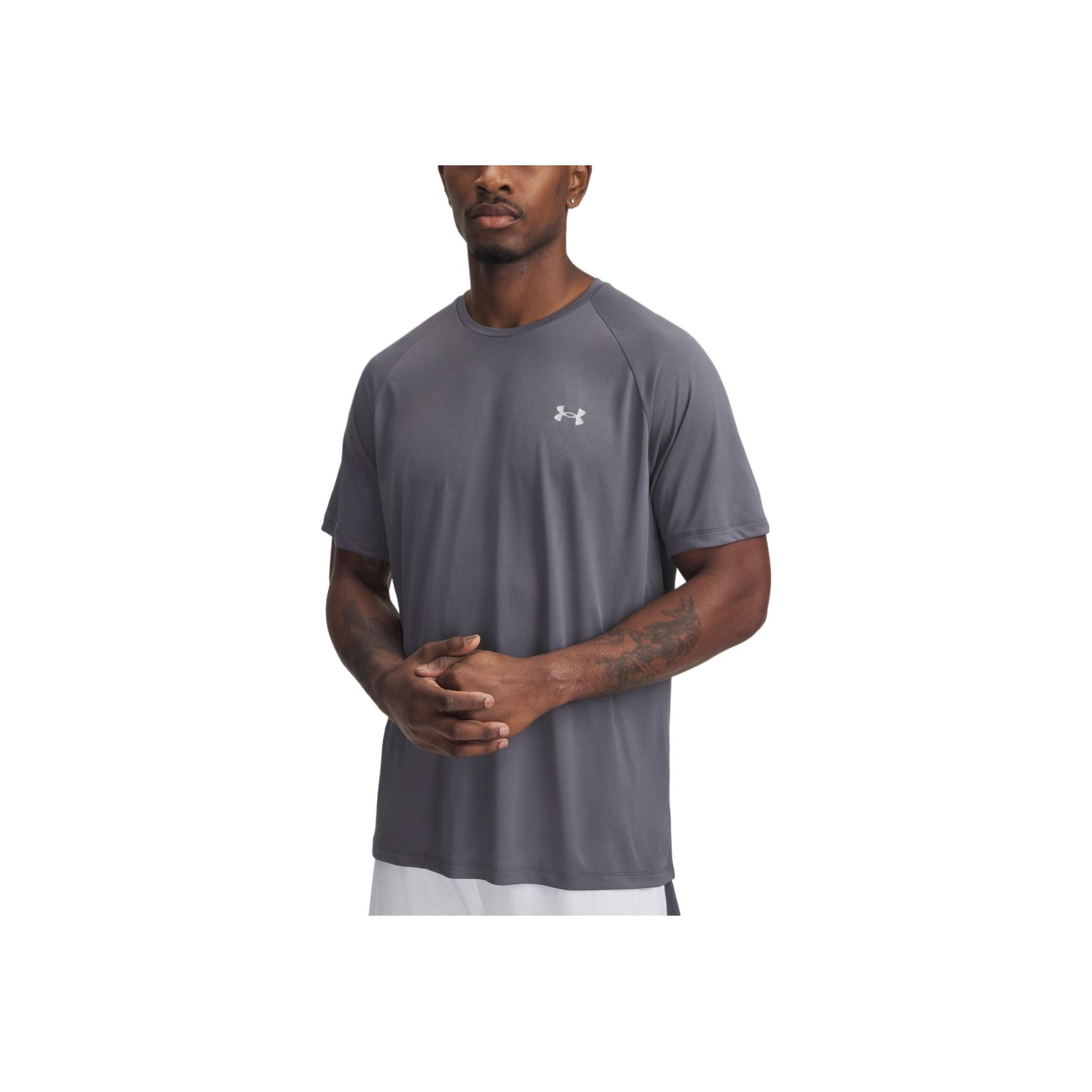 

Under Armour Tech Comfortable Soft Casual Versatile Short Sleeve T-Shirt Men Tops Gray 1377054-025 XL