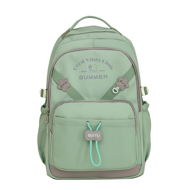 Letter Pattern College Fashion Backpack With Padded Straps For School And Travel
