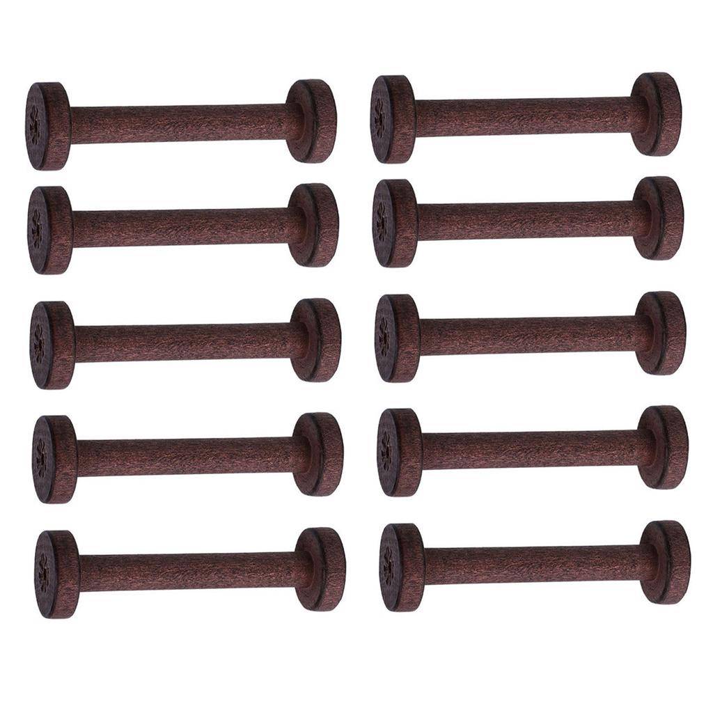 10Pcs Wood Thread Bobbins Wood Thread Spools Embroidery Thread Spool Wood Thread Winders for Sewing Thread