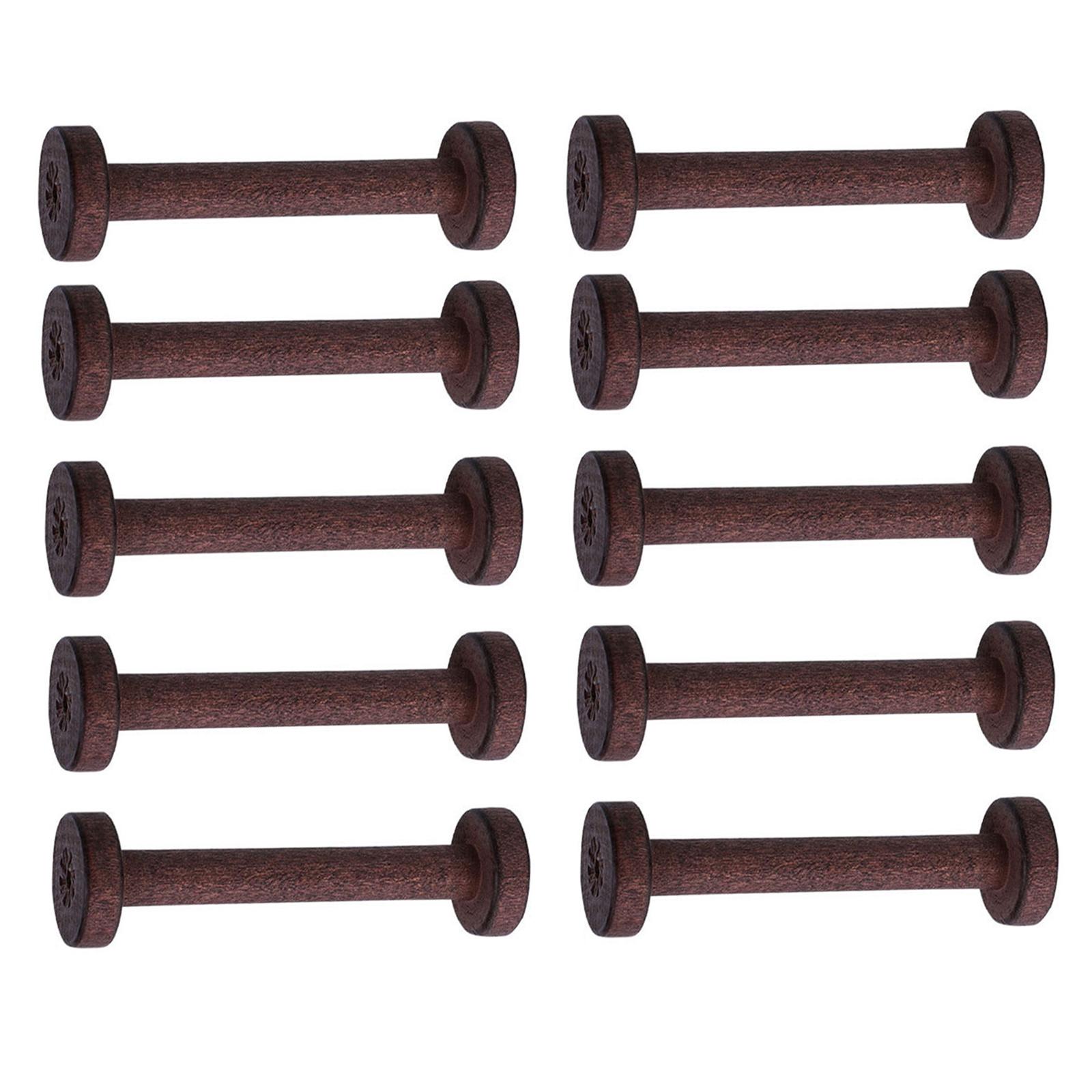 

10 шт. деревянных катушек для ниток, деревянные катушки для вышивальных ниток, деревянные моталки для швейных ниток B