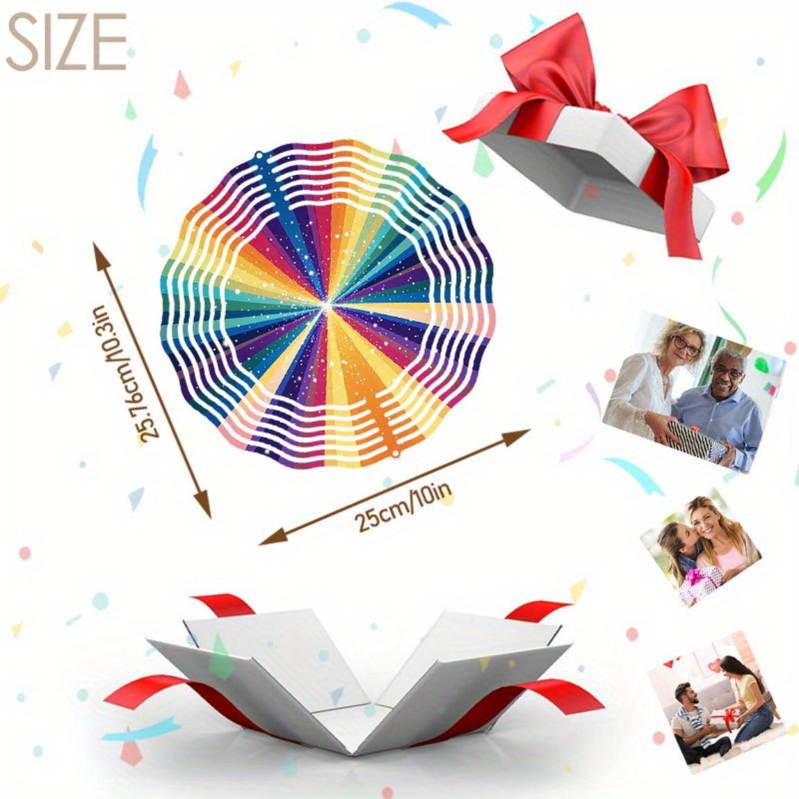 

Яркий металлический ветряк для уличного декора – Красочный вихревой дизайн, Двунаправленное вращение, Садовое искусство, Устойчивое к погодным условиям украшение для патио/двора 01A