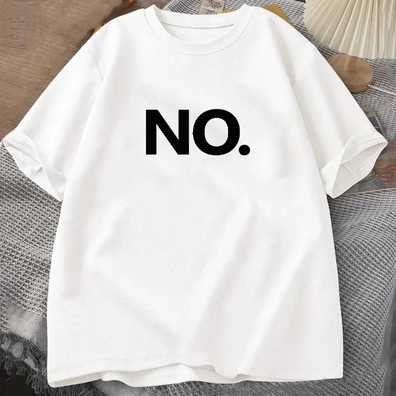 No Funny T-Shirt Summer Women's Tracksuit Round-neck Short-sleeved Tops Casual Sportswear Vintage