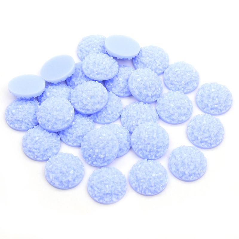 Natural Ore Druzy 8mm 10mm 12mm 40pcs Multi-Color Flat Back Resin Cabochons Dome For Bracelet Earrings DIY Jewelry Findings