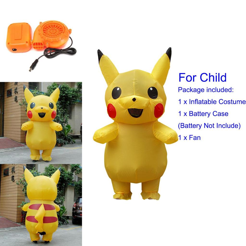 Entzückendes Pikachu Cosplay-Kostüm für Kinder mit wasserdichtem Material und kompakter Aufbewahrung