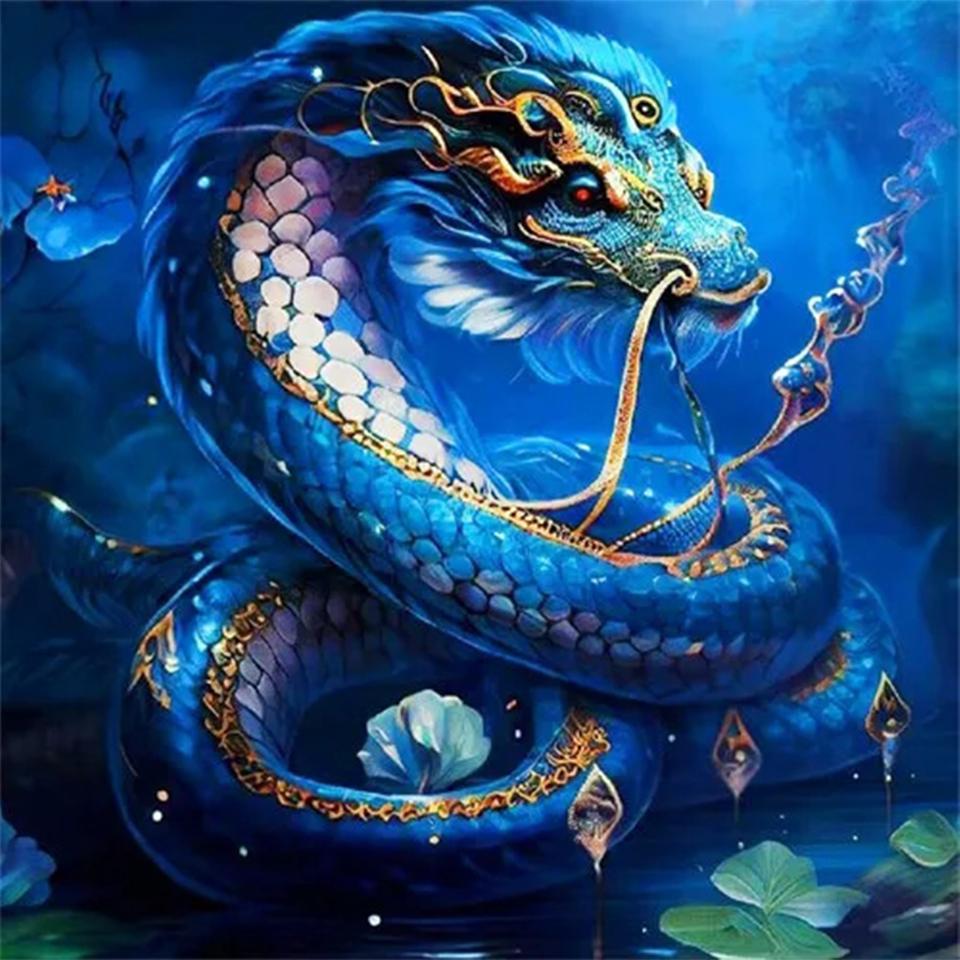 5d DIYDiamond Embroidery Dragon Full Round Square Diamond Hand Crafts Painting Novelty 2024 Animal Embroidery Home Decoration