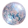 PVC Inflatable Transparent Beach Ball with Blue Sequins for Water Play and Photo Props