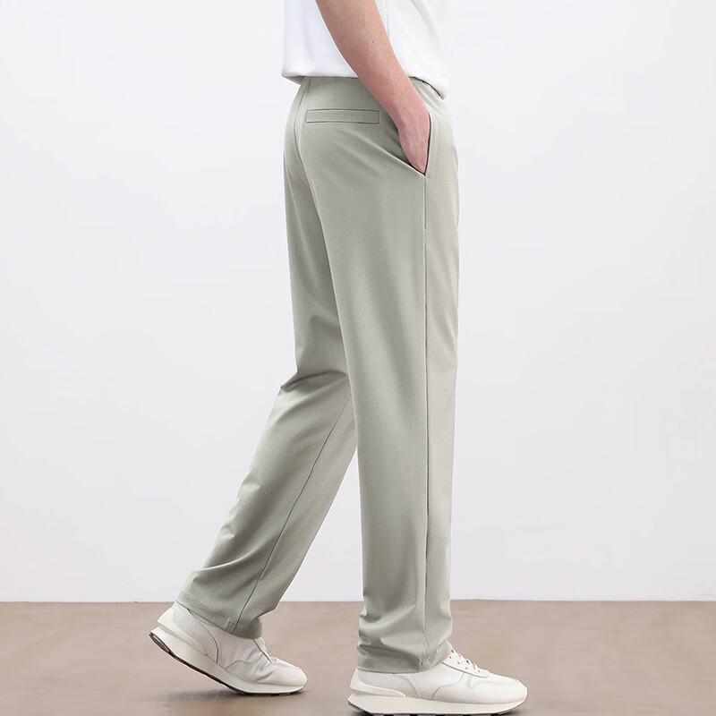 Fengxun Men's Loose Straight Fit Linen Blend Trousers