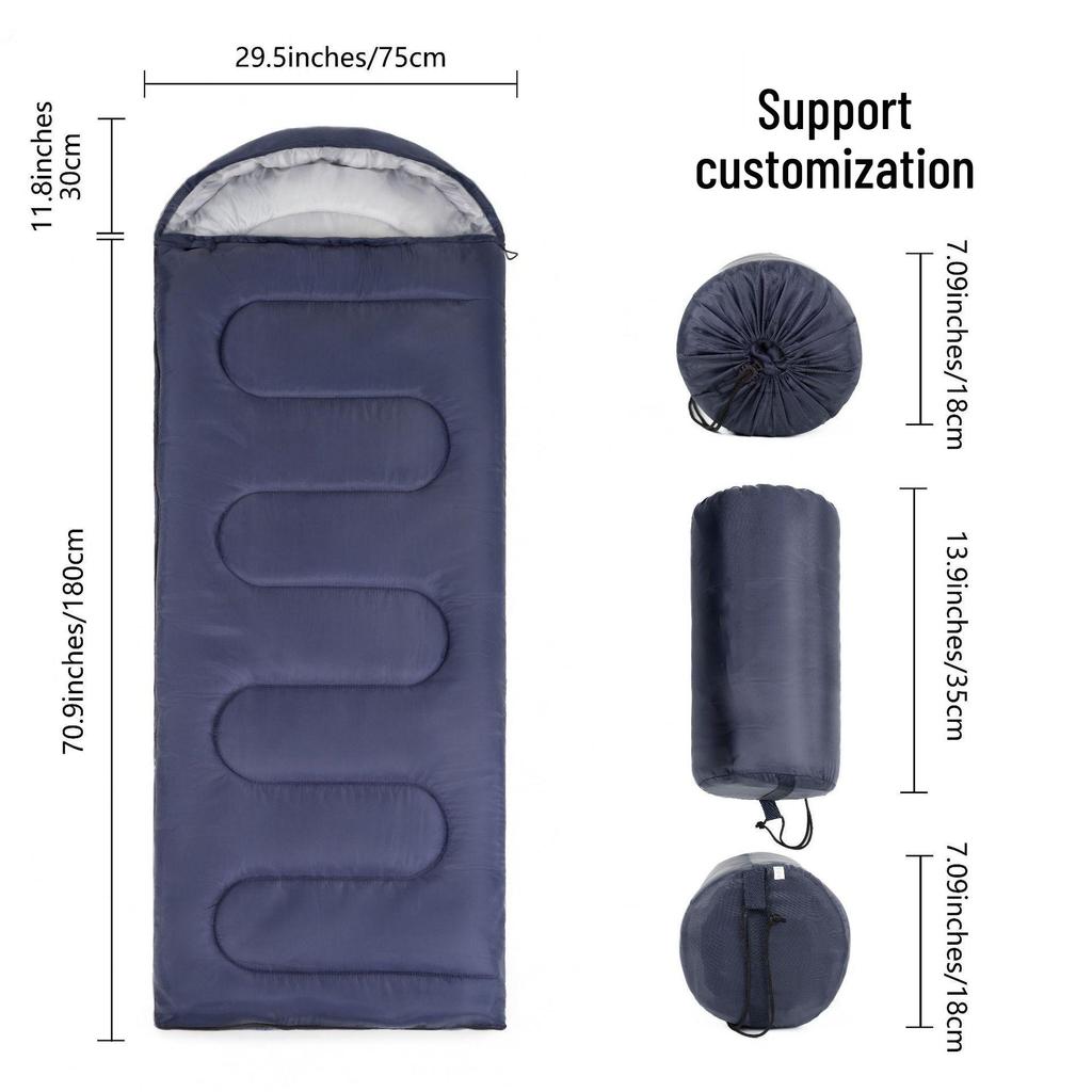 Four Seasons Universal Outdoor Camping Sleeping Bag, Thickened for Adults