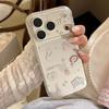 Transparent Collage-Style Cartoon Phone Case for iPhone 13-17 Pro Max in Soft, Cute Korean Style