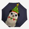 1pc Christmas Pug Automatic Folding Umbrella - Compact 8-Rib Design, Durable Plastic & Iron, Lightweight for Outdoor Daily Use217
