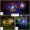 LED Solar Power Firework Lights Garden Decoration Fairy Lights Waterproof Outdoor Dandelion Lawn Lamp for Patio Garden Decor