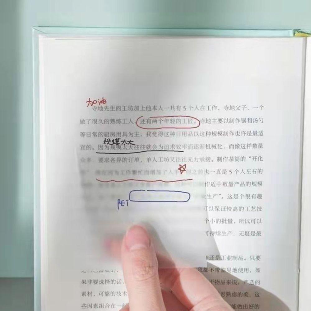 Stationery Sticker Notepad PET Memo Pad Transparent Sticky Notes Planner Sticker Daily To Do List