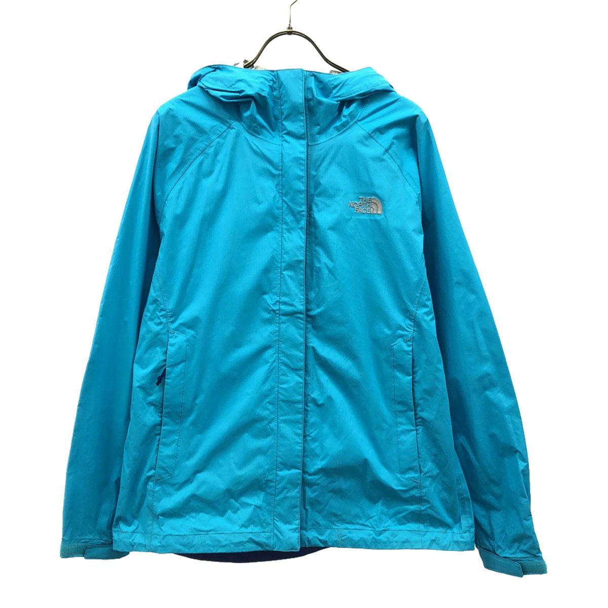 

THE NORTH FACE Logo embroidery Hooded Nylon jacket M Blue Outdoor A57Y Women Used