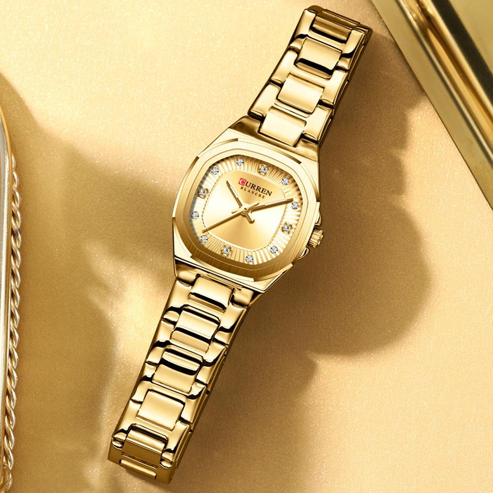 Elegant Women Wristwatch Waterproof Luminous Watch Ladies Stainless Steel Quartz Square Dial Women's Watches