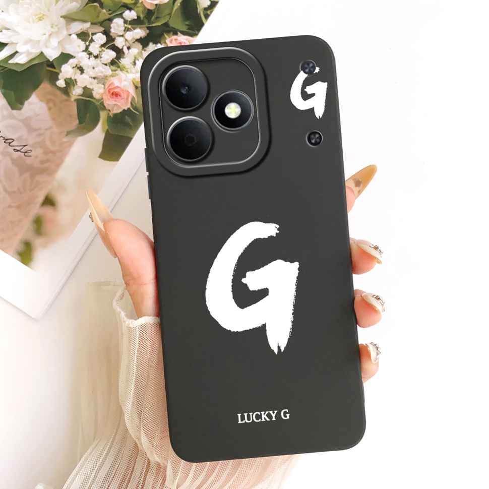 For Realme Note 80 4G RMX5388 Case Lucky Letters A-Z Silicone Back Cover For Realme Note80 4G 6.74" Full Protection Phone Cases
