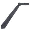 Pristine GUCCI tie Regimental logo stripes Dark gray wool mens Used