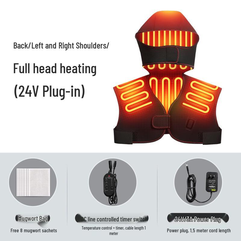 Far-Infrared Heated Neck and Shoulder Massage Shawl for Pain Relief