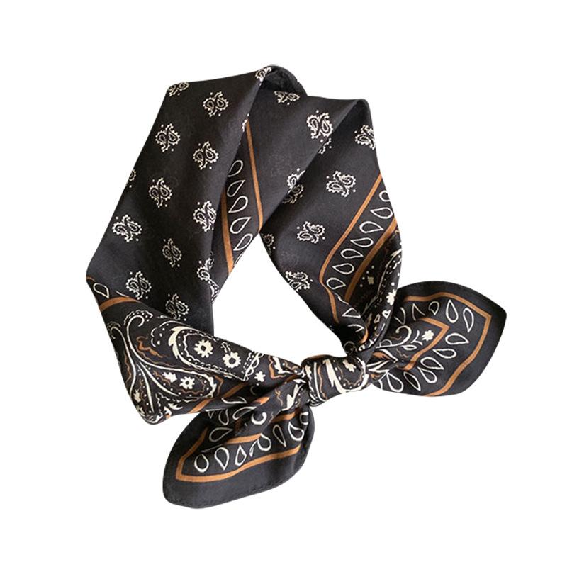Elegant versatile square scarf, new high-end silk scarf for women, spring/autumn/summer printed neck scarf, neck scarf