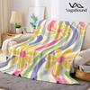 Retro Daisy Wave Flannel Blanket Warm Soft Halloween Christmas Decorative Couch Warm Cozy All-Season Gift