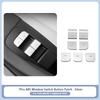 Heenvn 11Pcs Window Lifter Switch Buttons Trim For Tesla Model 3 Highland 2024-2026 LHD ABS Door Open Button Cover Car Interior