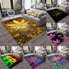 Weed Plants Maple Leaf Carpet Rug for Home Living Room Bedroom Sofa Playroom Doormat Kitchen Decor Area Rug Non-slip Floor Mat