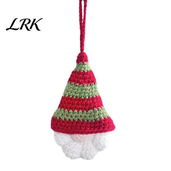 Woolen Hanging Holiday Gifts Hand Crochet Christmas Gnome Ornaments, Knitted Faceless Decorations, Handcrafted Party Supplies Yarn Elf Pendants