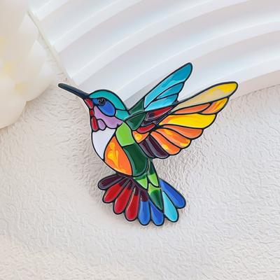 Colorful Bird Brooch Creative Animal Pin Decorative Accessory