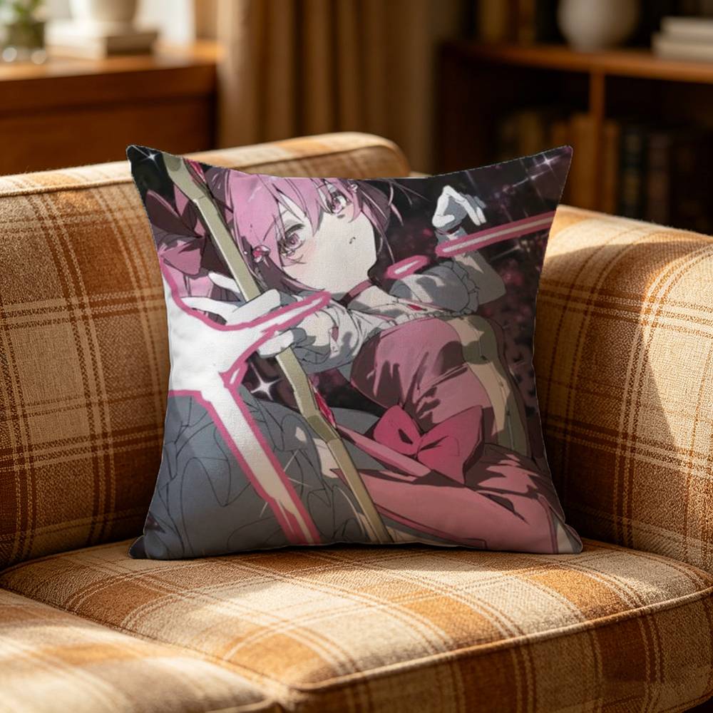 PPuella MMagi Madoka MMagica Pillow Case Pattern Printed Pillowcase For Living Room Sofa Cushion Cover