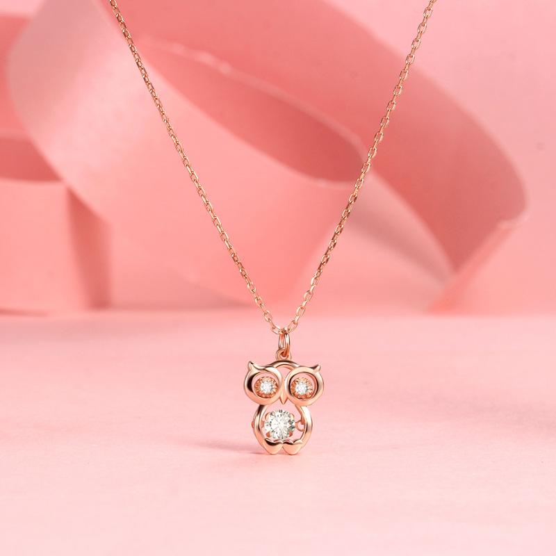 Owl Smart Jewelry Necklace Fashion Cute Collarbone Chain Female Ins Wind