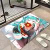 Anime Girl Hatsune Miku Floor Mat Doormats Home Carpet Foot Mat Bathroom Absorbent Mats Anti-Slip Mats Home Decor Supplies