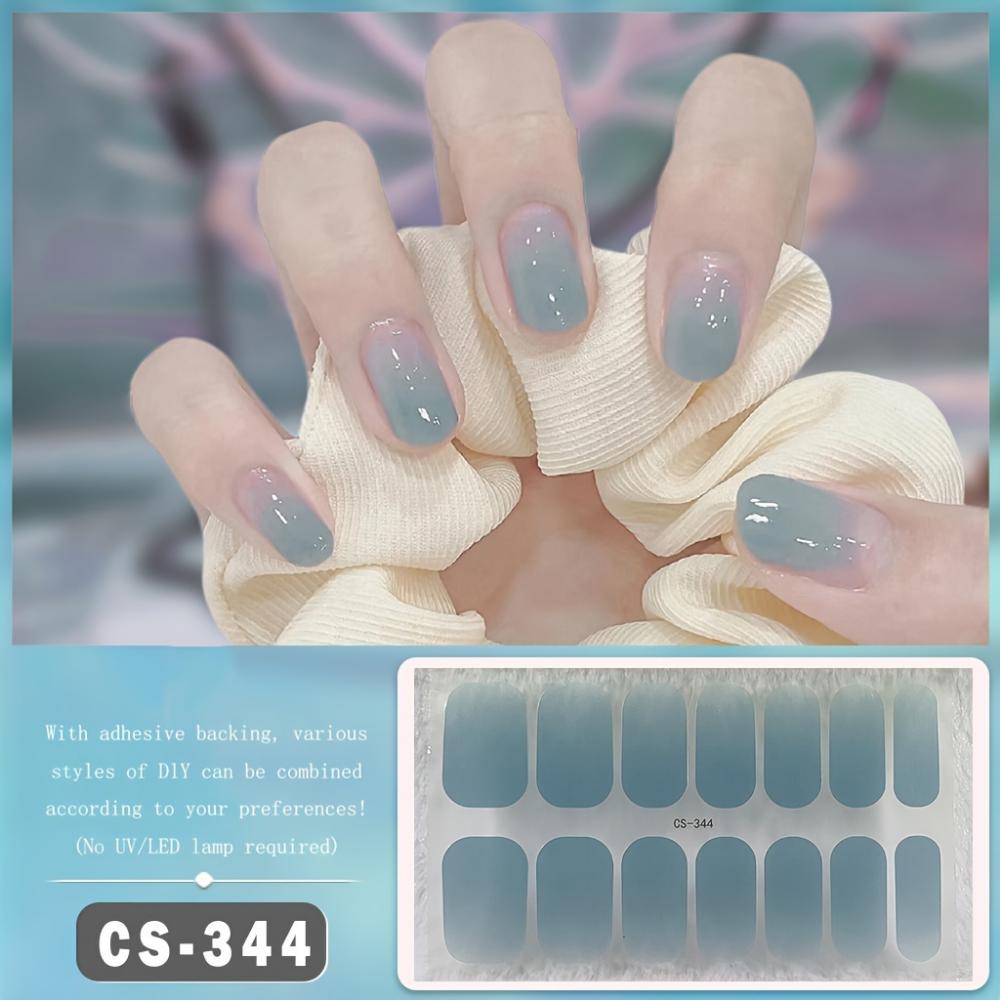 Ladies Fashion Themed Nail Sticker Self Adhesive Waterproof Gel Nail Film with Glitter Embellishment, Easy To Apply and Remove, Nail Accessories